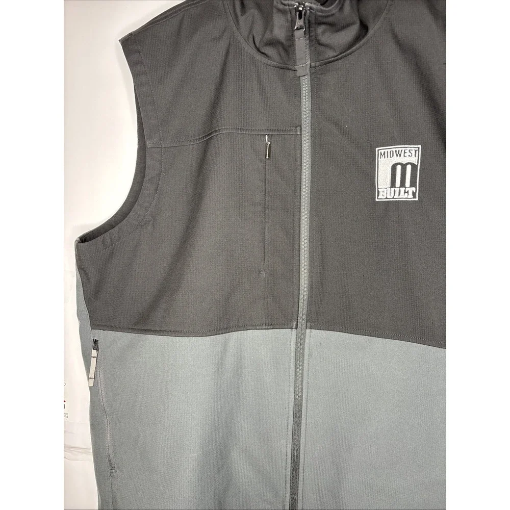 The North Face Castle Rock Soft Shell Full-Zip Vest Black & Gray XXL  logo‎